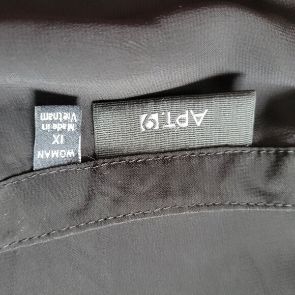 Apt. 9 Womens Black Sheer Blouse & Camisole Set Size 1X Polyester NWT - Picture 4 of 5